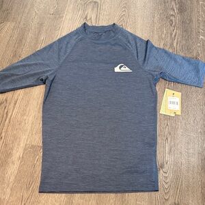 Quiksilver Men's Heathered Blue Rash Guard